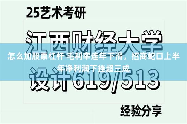 怎么加股票杠杆 毛利率连年下滑，招商蛇口上半年净利润下挫超三成