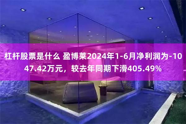 杠杆股票是什么 盈博莱2024年1-6月净利润为-1047.42万元，较去年同期下滑405.49%