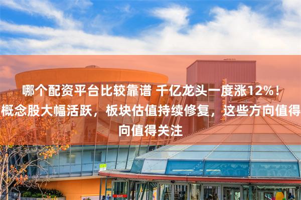 哪个配资平台比较靠谱 千亿龙头一度涨12%！医药概念股大幅活跃，板块估值持续修复，这些方向值得关注